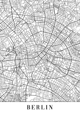 Berlin White Map