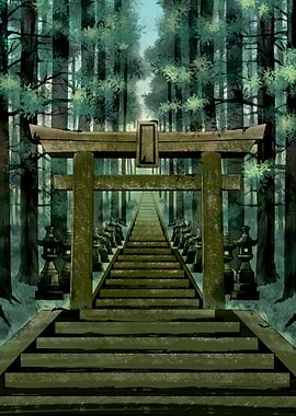 Mystical japanese temple