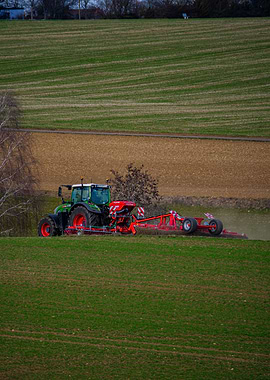 Tractor over the hill