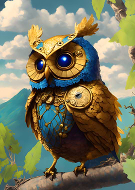 Steampunk Owl Perch