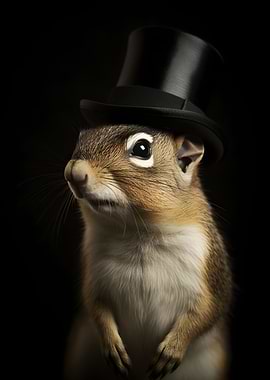 Chipmunk with top Hat