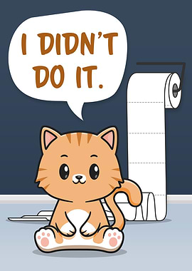 Funny Messy Cat Bathroom