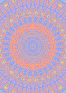 Boho Groovy Ornate Mandala