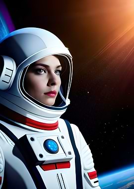 A Girl In Space Suit
