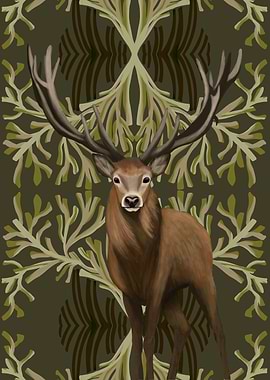 Modern Stag Portrait