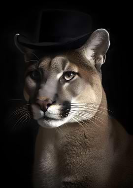 Cougar with top Hat
