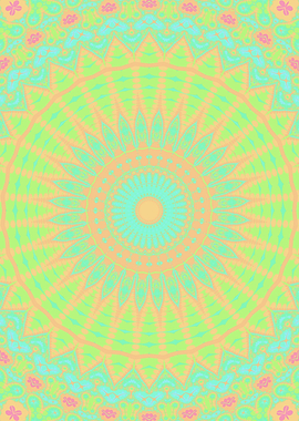Ornate Trippy Neon Mandala