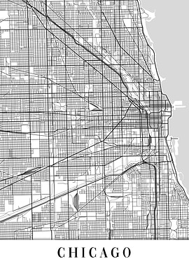Chicago White Map