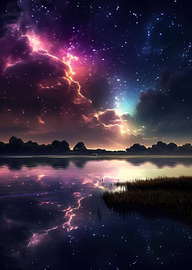 Starry Night Reflection