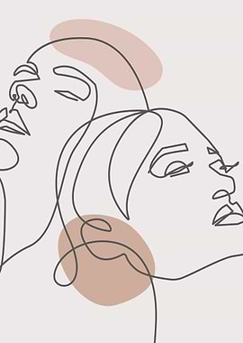 Continous art of couple