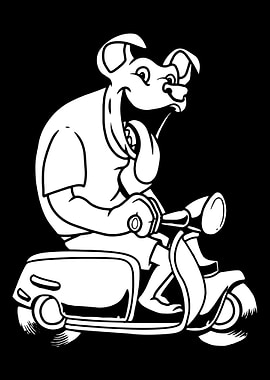 Scooter Bike Dog