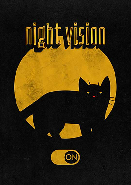 Cat Night Vision On