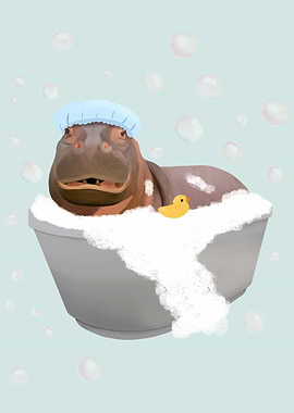 Baby Hippo Bathtime