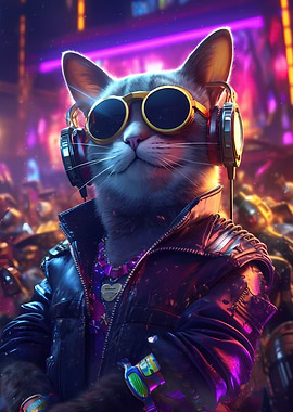 The Cyberpunk Cat Bouncer