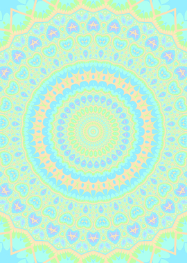 Funky Boho Pastel Mandala