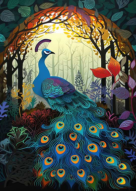 Paper Craft Peacock