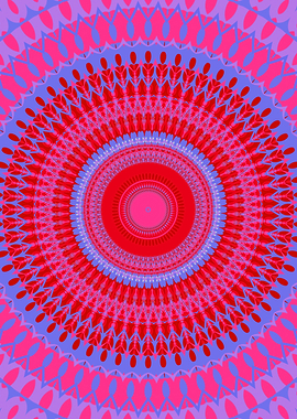 Vibrant Trippy Mandala