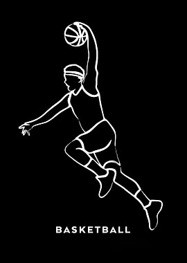 basketball player drawing