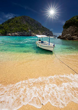 Seascape in Corfu, Greece