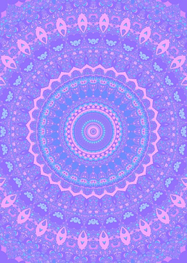 Boho Funky Pastel Mandala
