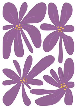 Purple flower minimalist