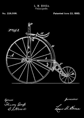 Velocipede patent 1880