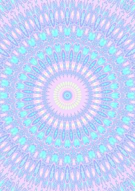 Trippy Boho Pastel Mandala