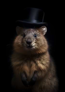 Quokka with top Hat