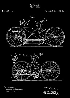 Velocipede patent 1889