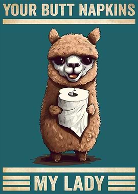 Llama Your Butt Napkins