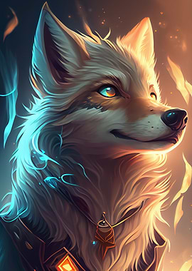 Cute Wolf Animal Cartoon