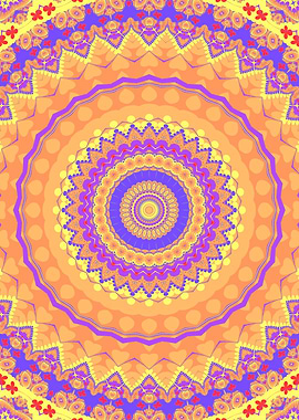 Groovy Boho Hippie Mandala