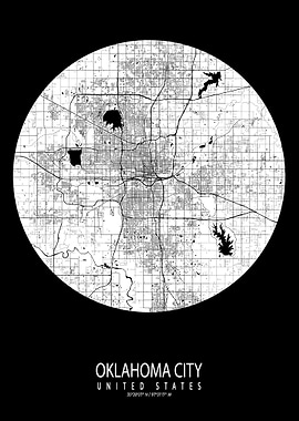 Oklahoma City Map Moon
