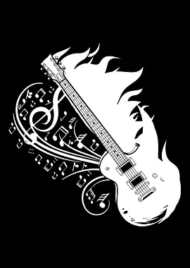 Electric Guitar Flames