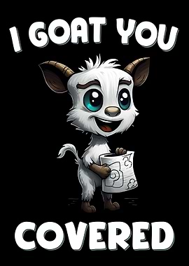 Funny Bathroom Goat Art