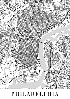 Philadelphia White Map