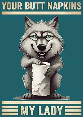 Wolfs Your Butt Napkins