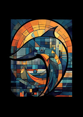 Geometric Whale Animal