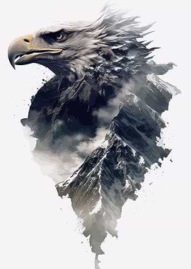 eagle and mountain range