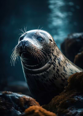 Curious seal