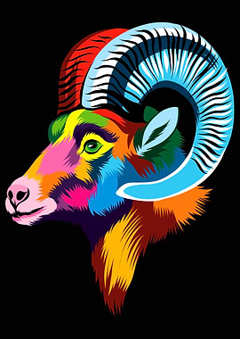 Abstract bighorn sheep