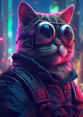 Cat Glasses Jacket City