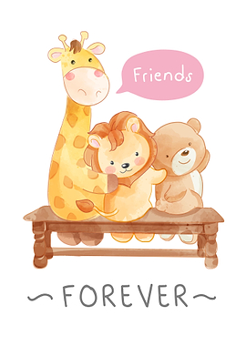 Cute cartoon animals