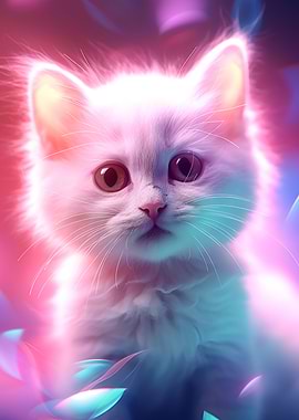 Cute white kitty cat