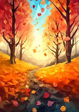 Autumn Leaves Low Poly