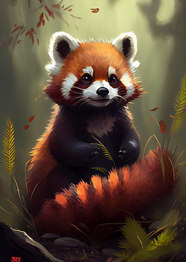 Cute red Panda Animal