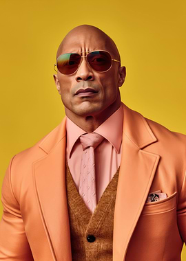 Dwayne Johnson Vogue Art