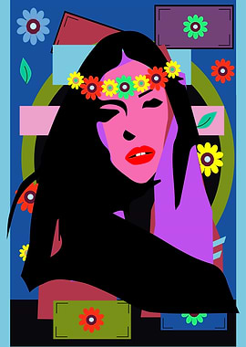 Hippie girl with sunglasse