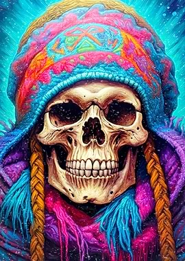 Trippy Tranquility Skull