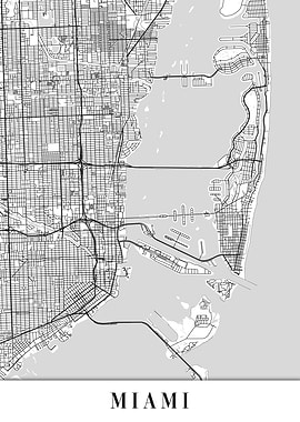 Miami White Map